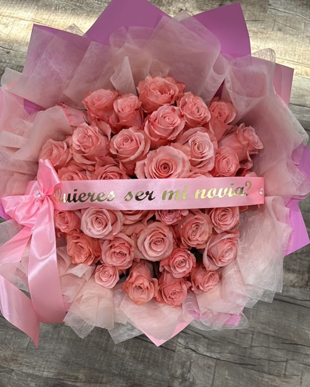 Be Sweet Bouquet with 36 roses and a personalized message